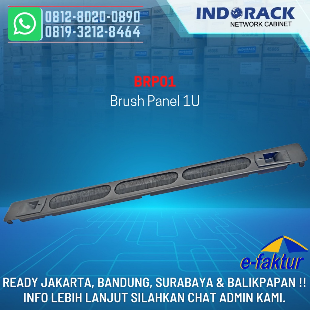 BLANK PANEL WITH BRUSH 1U INDORACK BRP01