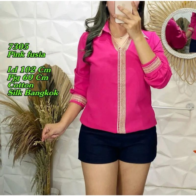 Kemeja silk import