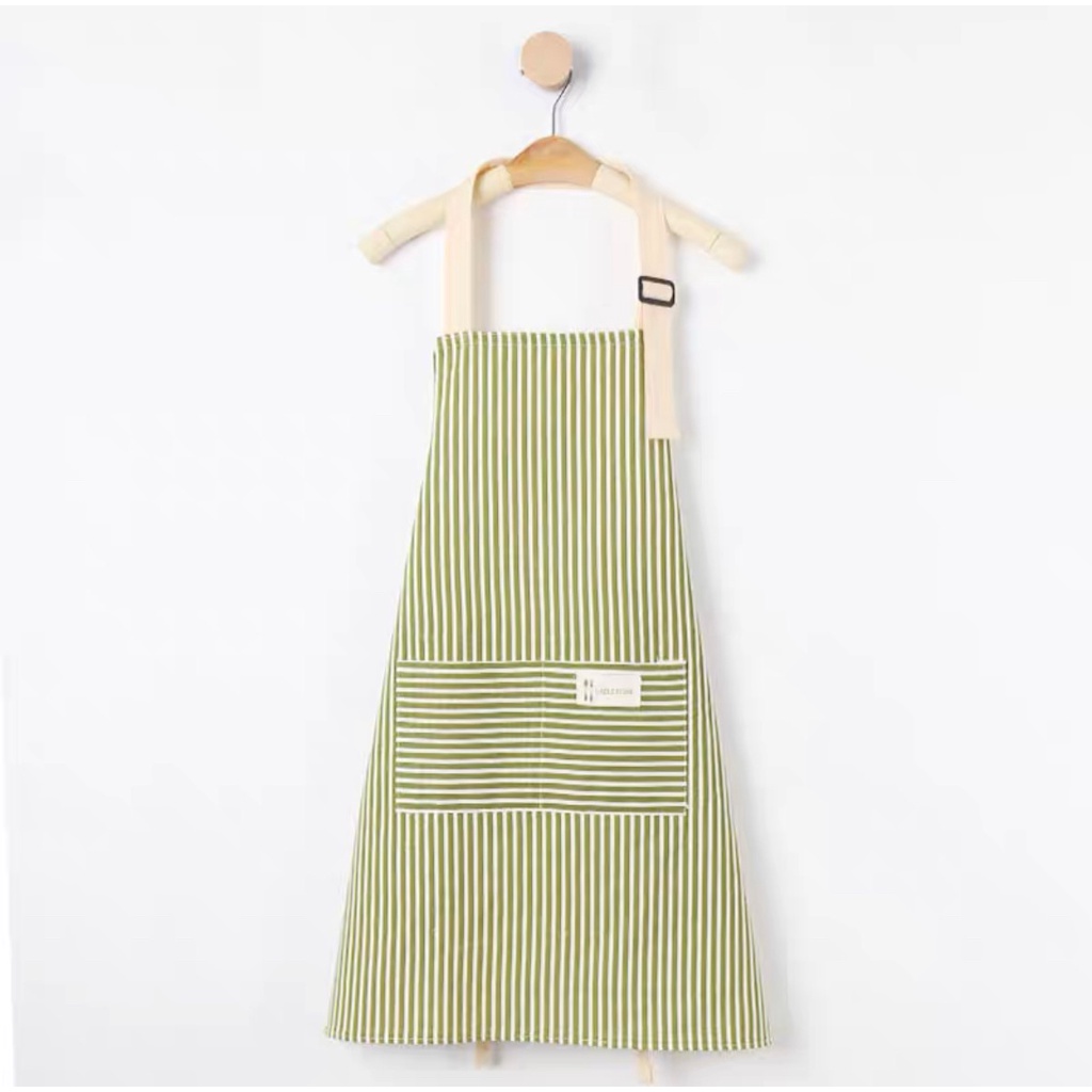Green Stripes Apron