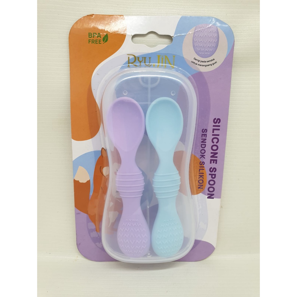 RYU JIN Silicone Spoon with case RJ-019 RYUJIN