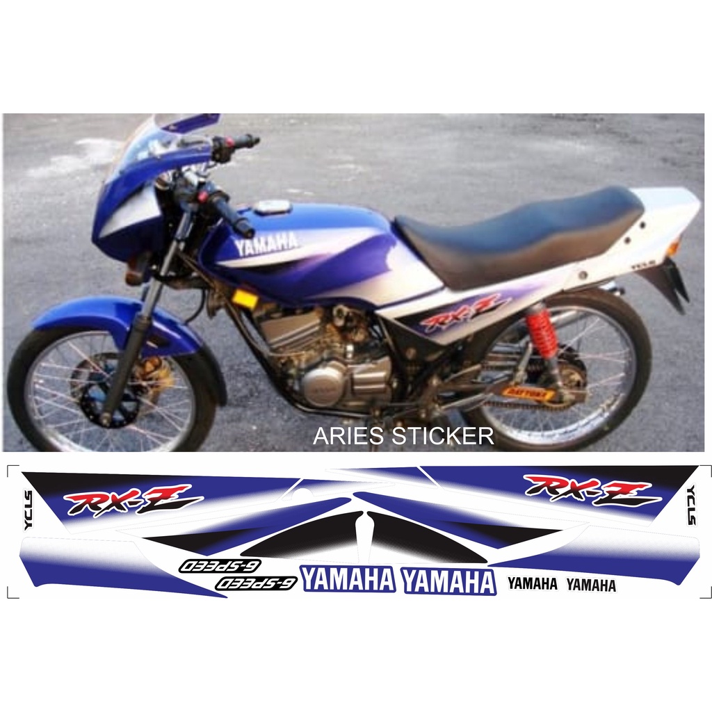 STRIPING RXZ MILENIUM BIRU PUTIH TRANSPARAN