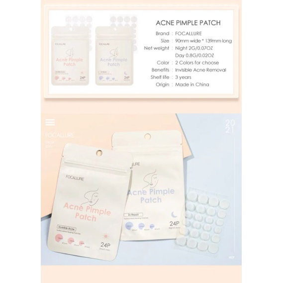 Focallure Acne Pimple Patch (Plaster Anti Jerawat)