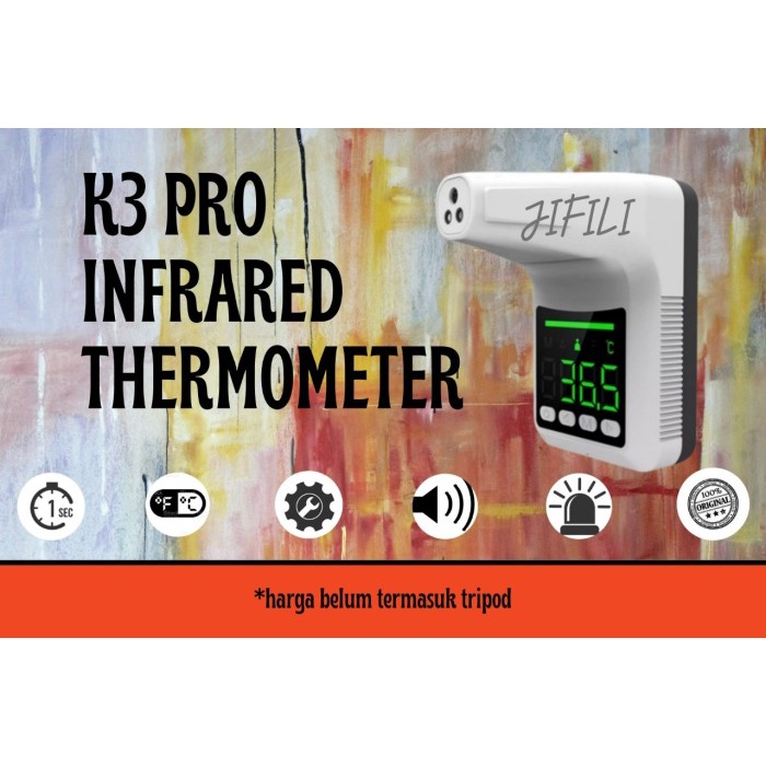 Term K3 Pro Thermometer Infrared Digital Forehead Dinding Tripod