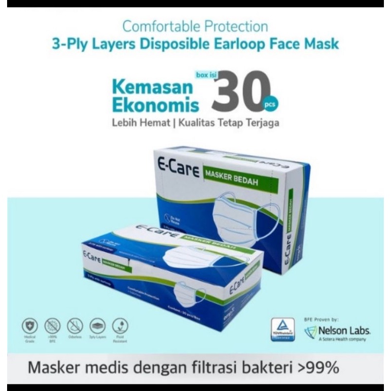 Masker E-care Medis Isi 30