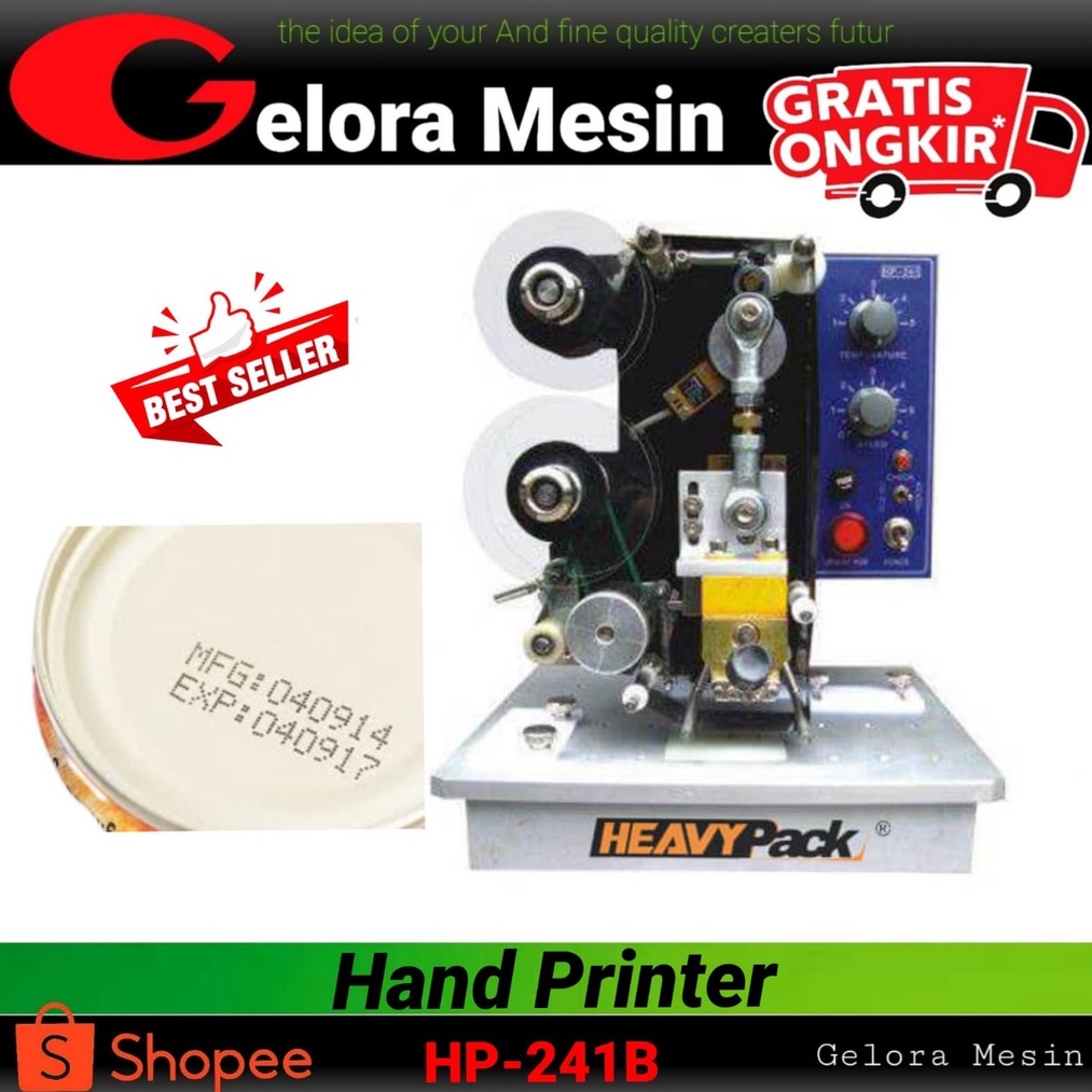 Hot Code Printer Mesin Cetak Expired Date HP-241B HEAVYPACK