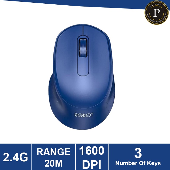 Mouse Robot M312 Wireless Mouse Optical Komputer PC Laptop Notebook - BIRU