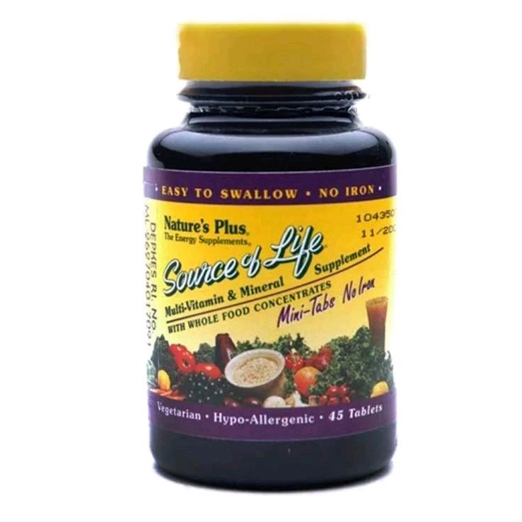 Nature's Plus Sol Mini Tabs No Iron (45 Tablets)