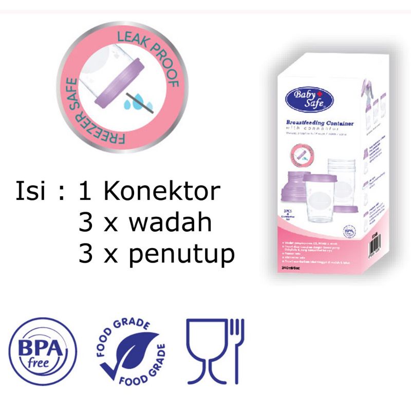 BabySafe Breastfeeding Container With Connector
