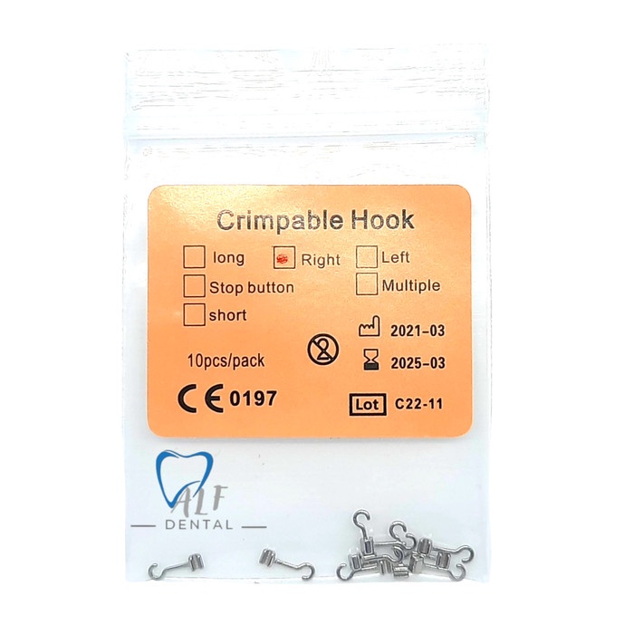 Ortho dontic Crimpable Hook curve 5,5mm