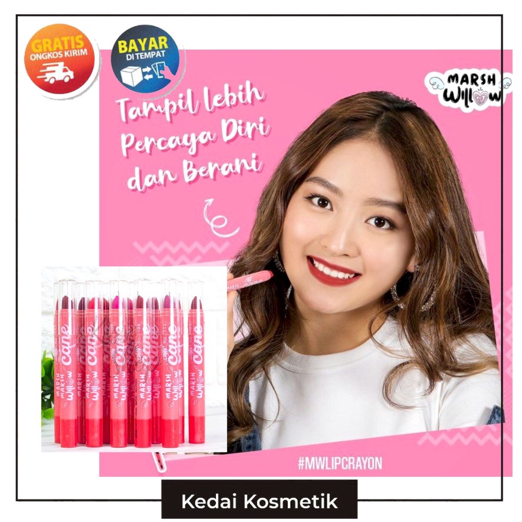 (ACEH) MARSHWILLOW Candy Cane Matte Lip Crayon