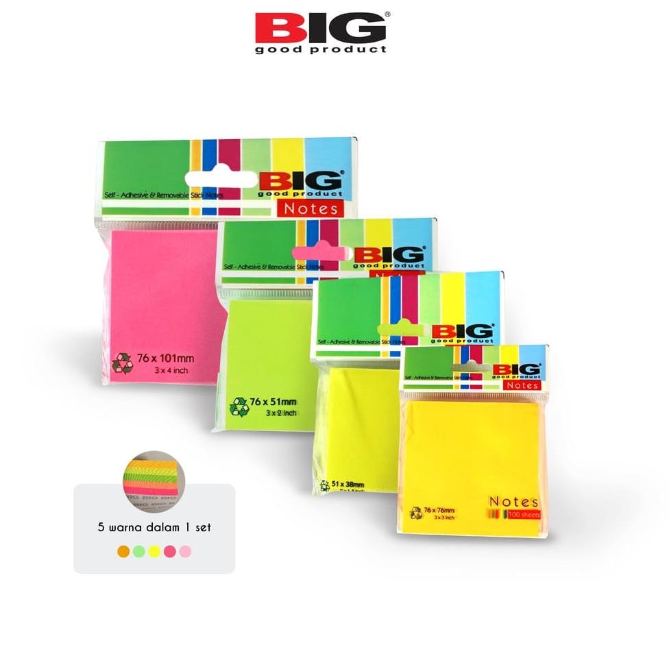 ぬ STICKY NOTE / POST IT 76X51 BIG ☟