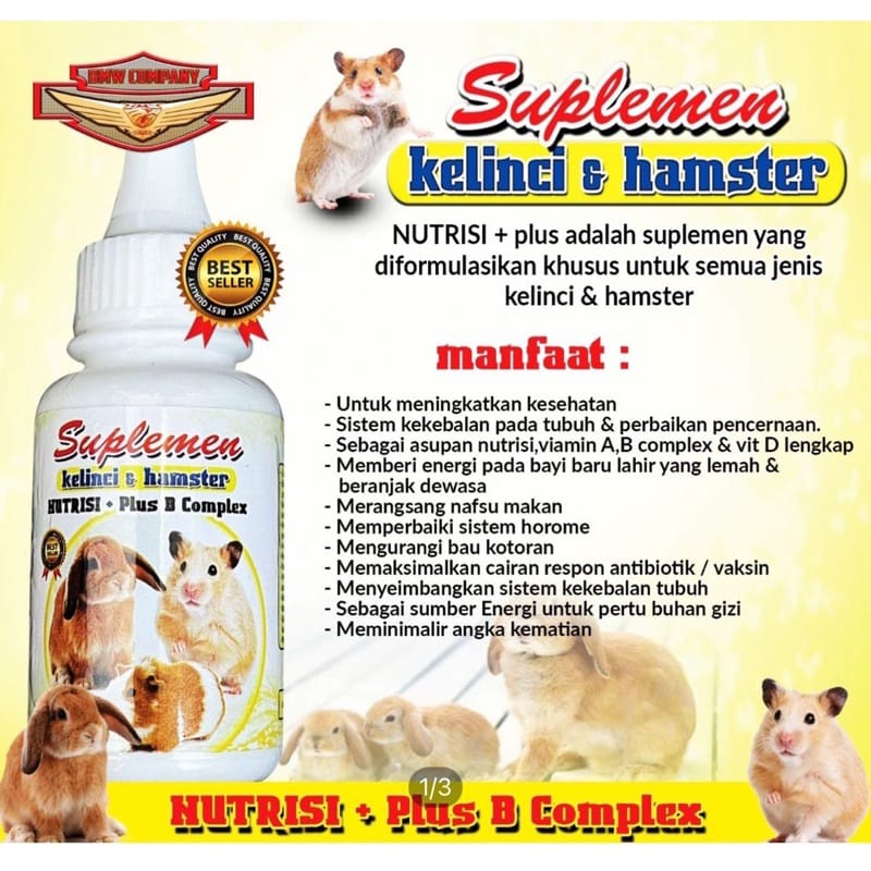 Suplemen Kesehatan Kelinci dan Hamster