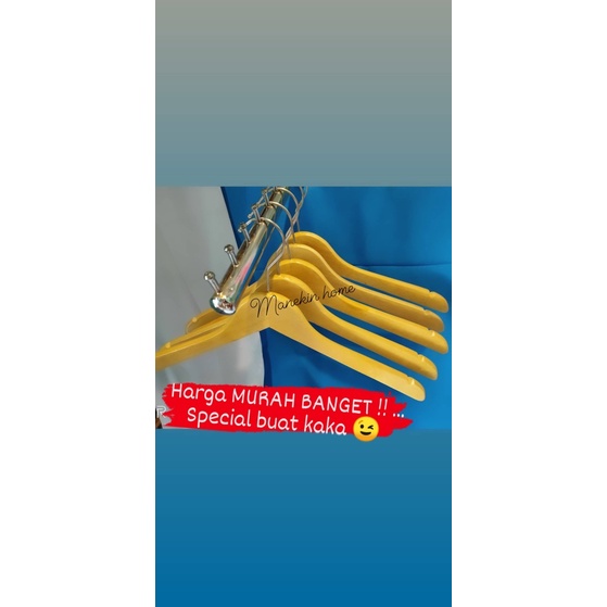 Hanger kayu halus natural