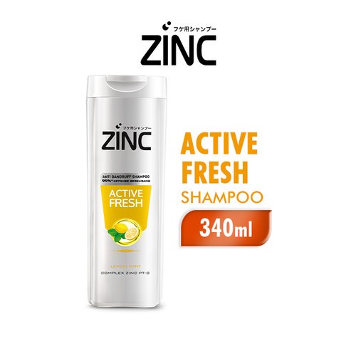 Zinc Shampoo Active Fresh Botol 340 ml