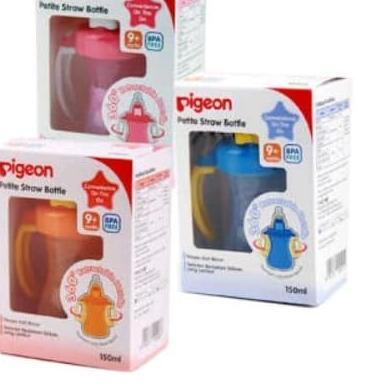 pigeon petite straw bottle - BLUE