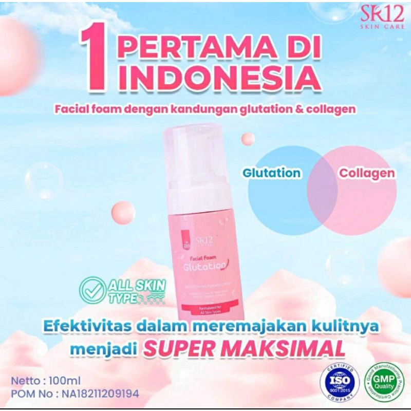 FACIAL FOAM GLUTATION WITH COLLAGEN SR12