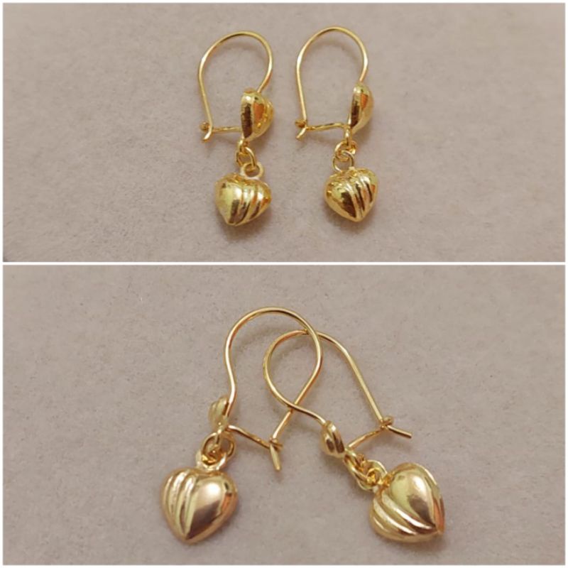 Anting kait bandul hati 1/2gram