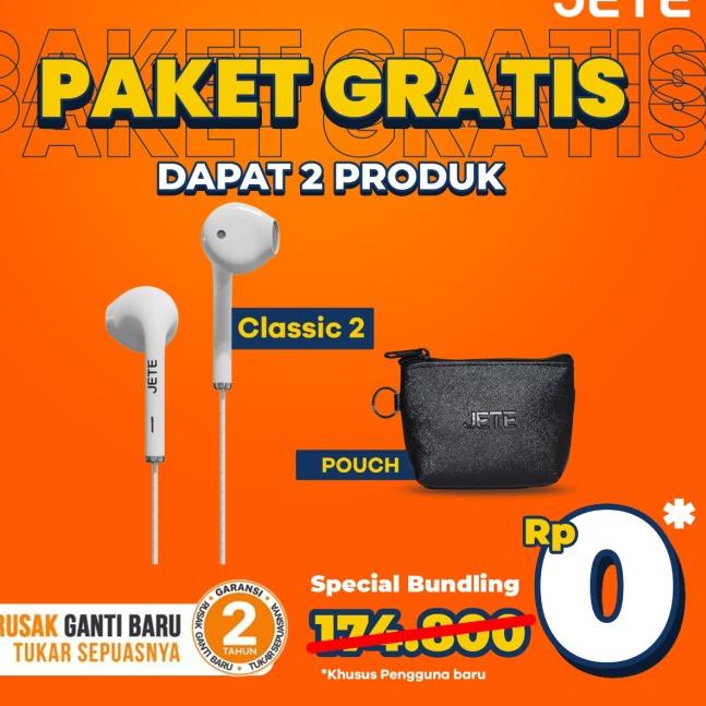 Bundling Headset Stereo JETE Classic 2 + Pouch