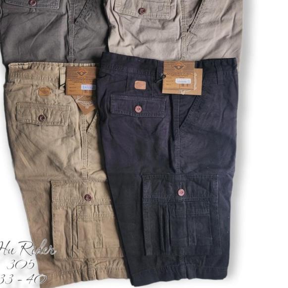 Celana Pendek Pria Katun Model Kargo Hurider