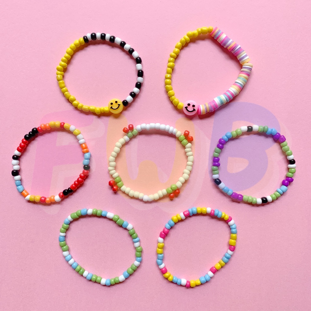 Korean Beads Bracelet | Gelang Manik Elastis Custom Request