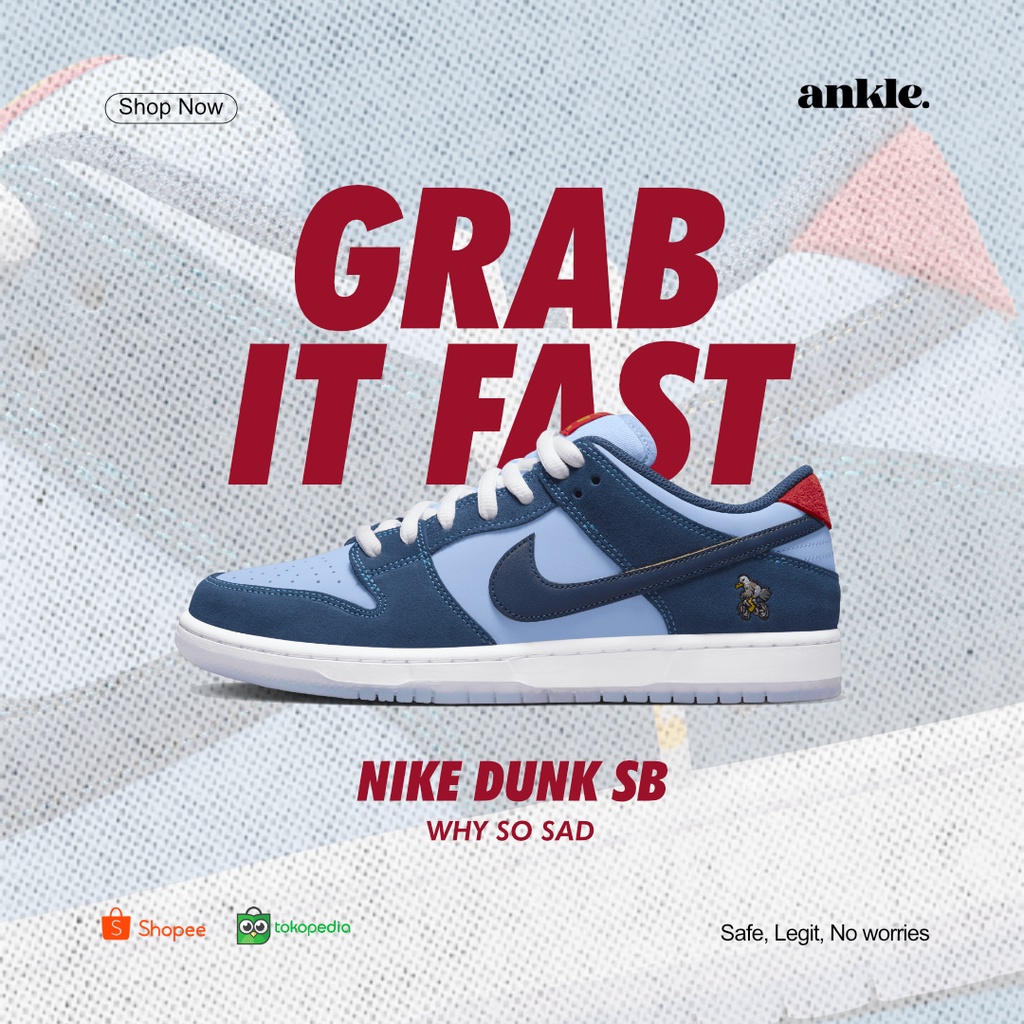NIKE DUNK SB LOW WHY SO SAD ( 100% Authentic )
