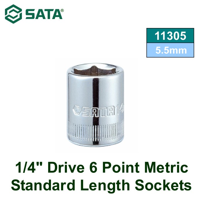 SOCKET 11305 1/4" DR. 6PT. SOCKET 5MM SATA