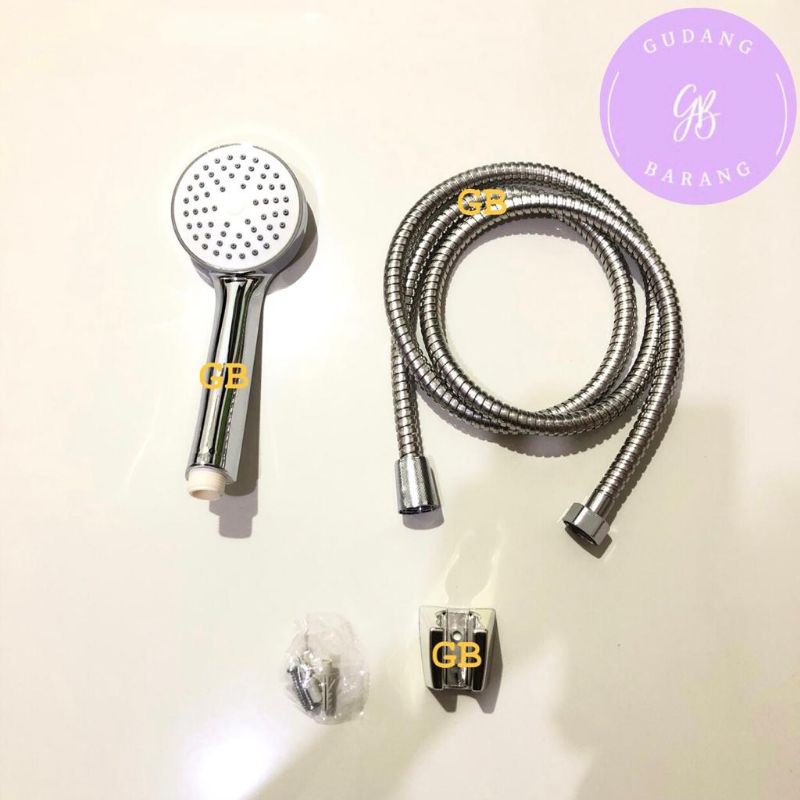 Hand Shower Mandi Set Putih High Quality