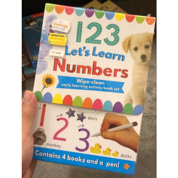 123 Let's Learn Numbers - Wipe Clean Book set