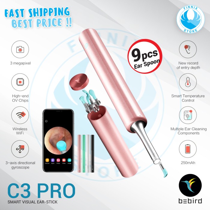 KOREK KUPING BEBIRD C3 PRO SMART VISUAL EAR CLEANER WITH CAMERA