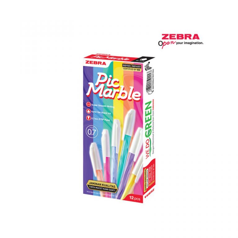 Pulpen pic marble (12pcs)