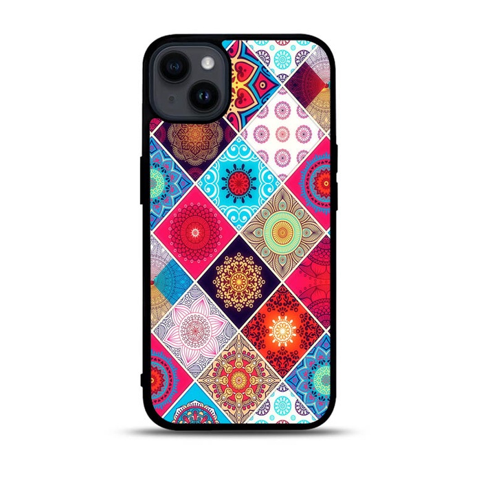 Casing Case iPhone 11 12 13 14 Pro Max Mini Plus Mandala Pattern D134