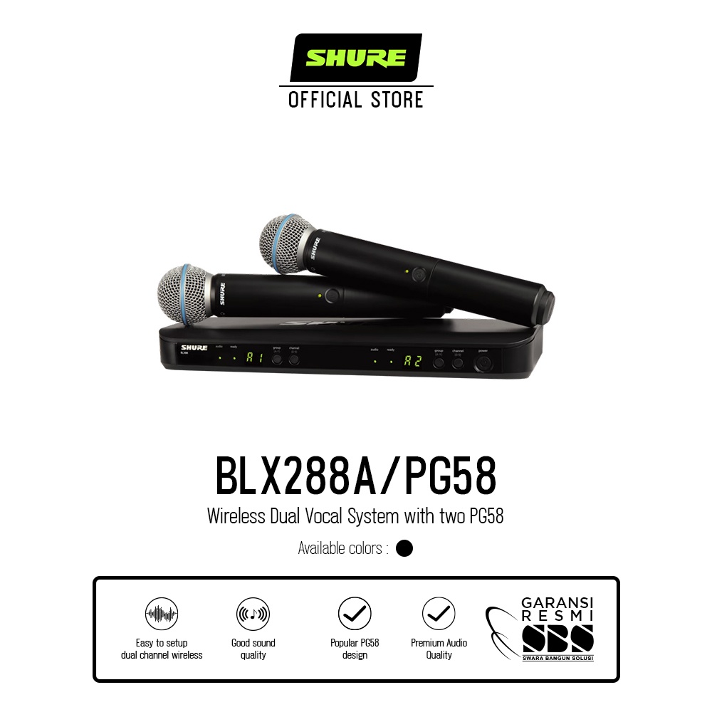 SHURE BLX288A/PG58