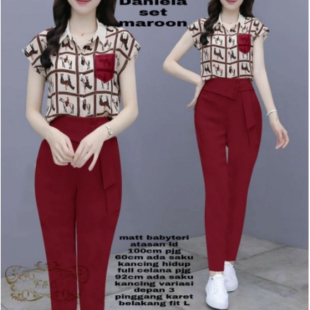 COD SETELAN DANIELA SET MAROON