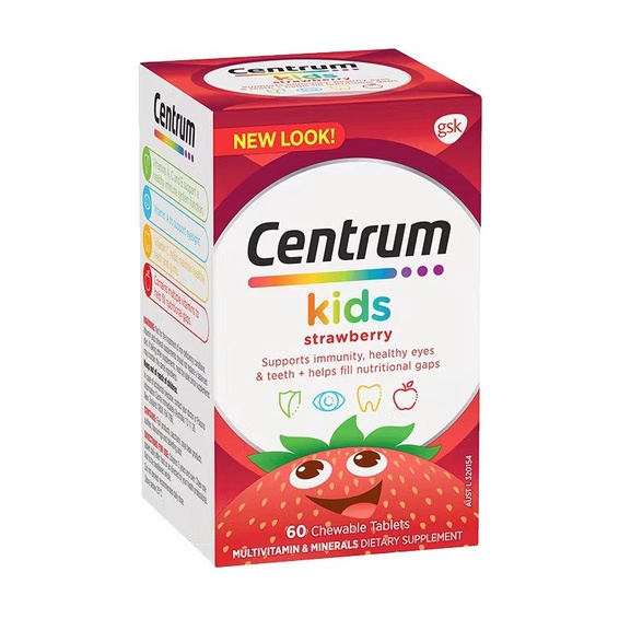 Centrum Kids Strawberry - 60 Chewable Tablets