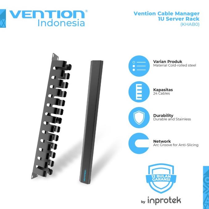 Vention Cable Manager 1U Server Rack