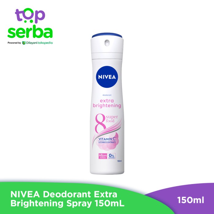 NIVEA DEODORANT EXTRA BRIGHTENING SPRAY 150ML
