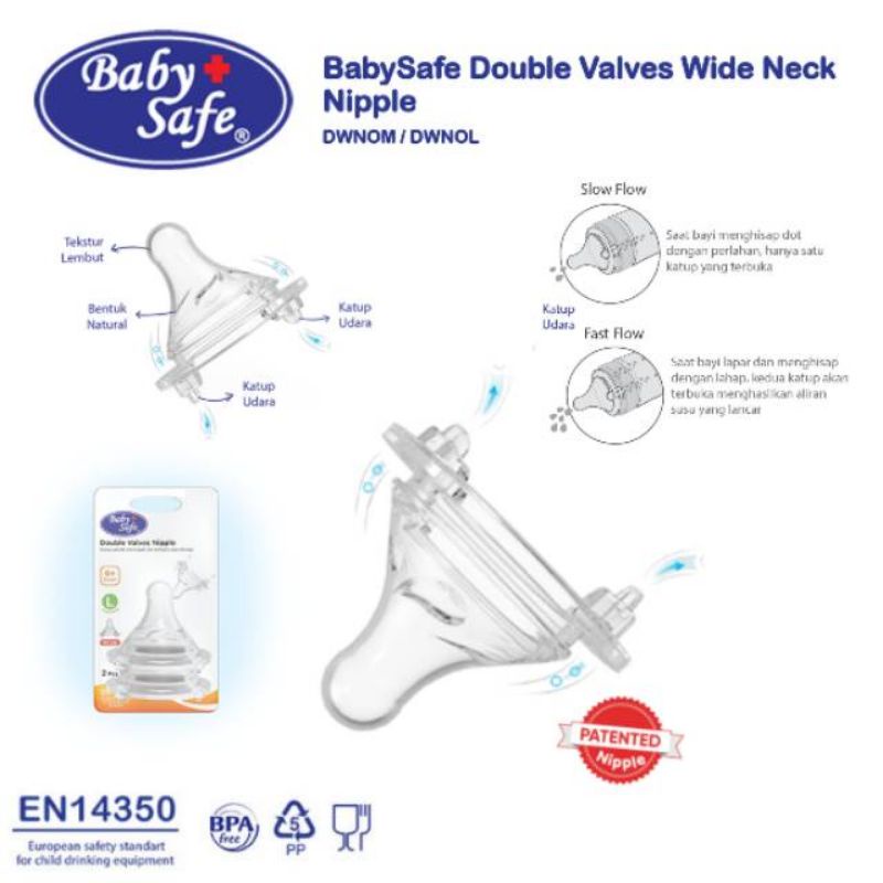 Nipple Babysafe Wide neck