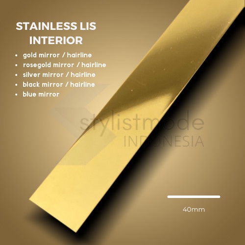 Tag Stainless Lis Interior Lis Strip Plank 40Mm