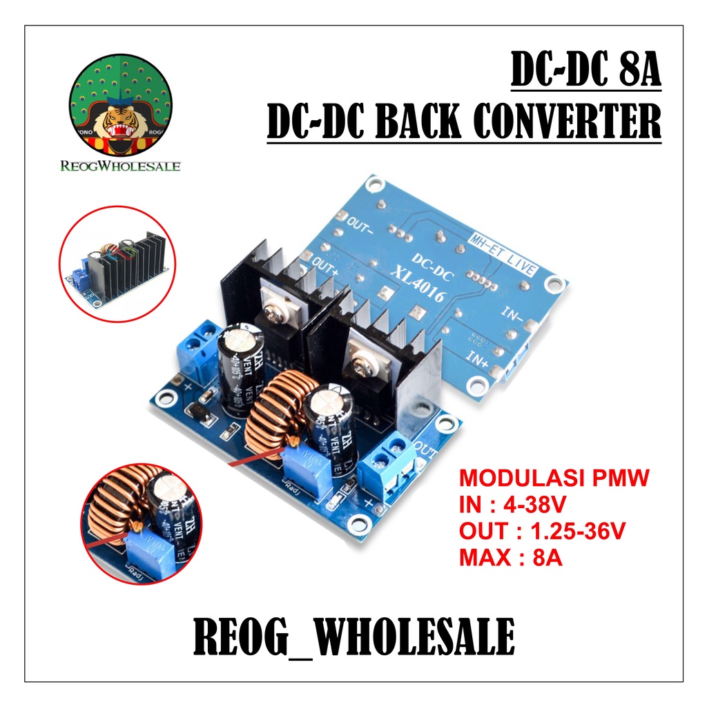 XL4016 STEP-DOWN BOARD MODULE MAX 8A 200W DC-DC BUCK CONVERTER