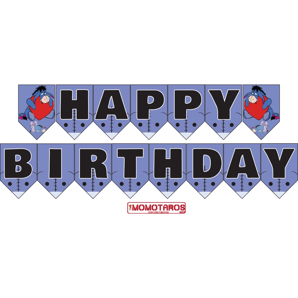 Banner HBD Eeyore solo set