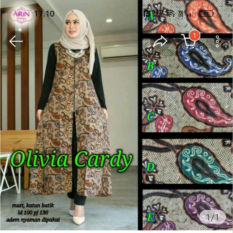 Batik long vest