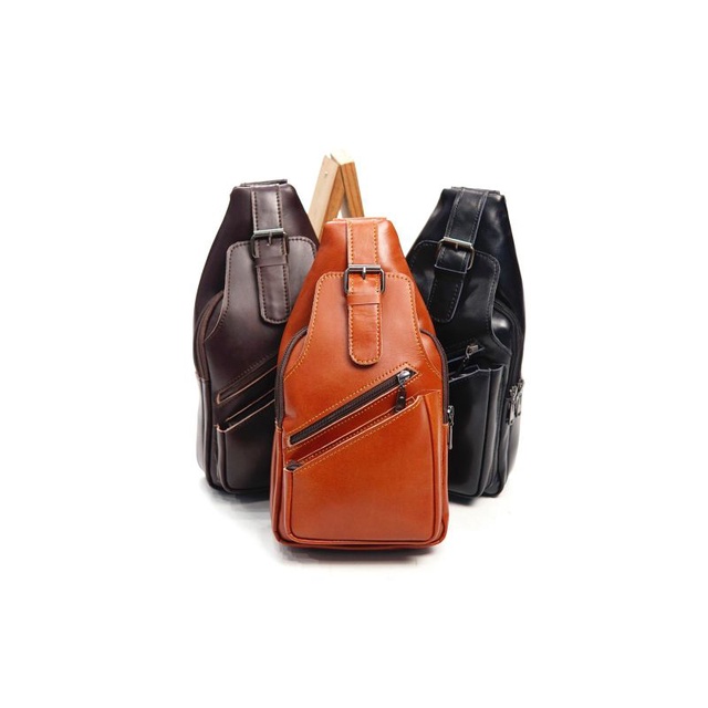 Slingbag Cowok Kulit Sapi Premium