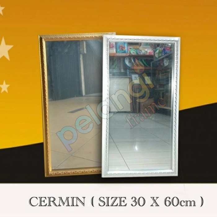 KACA CERMIN /FRAME UKIR/SIZE 30X60CM