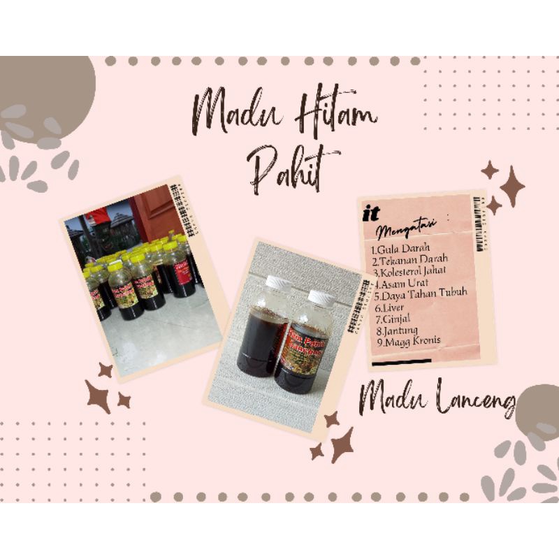 Madu Lanceng Hitam Pahit