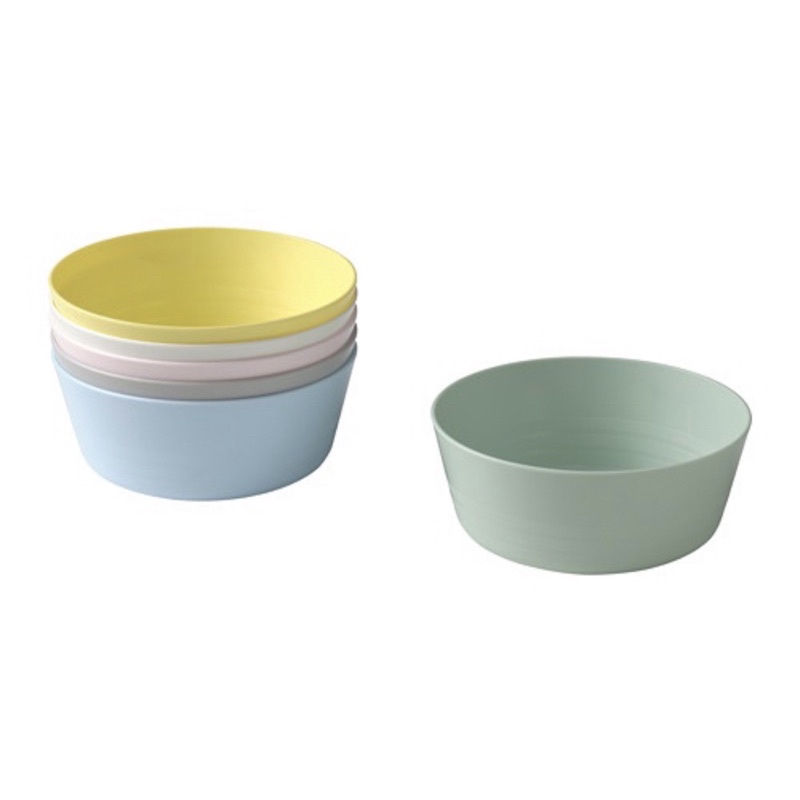 Set Peralatan makan plastik mangkok Aeki