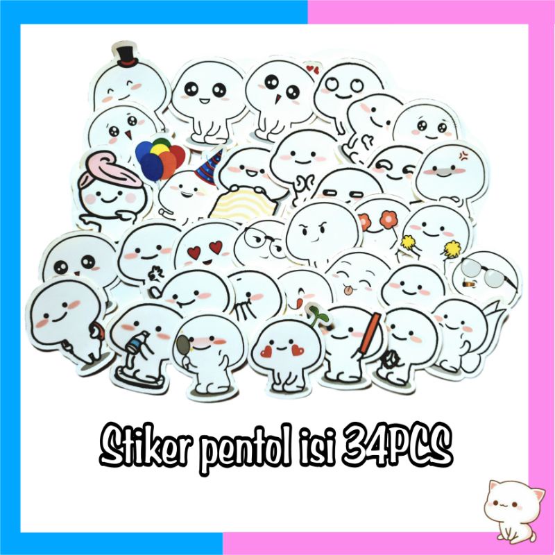 stiker pentol isi 34 pcs