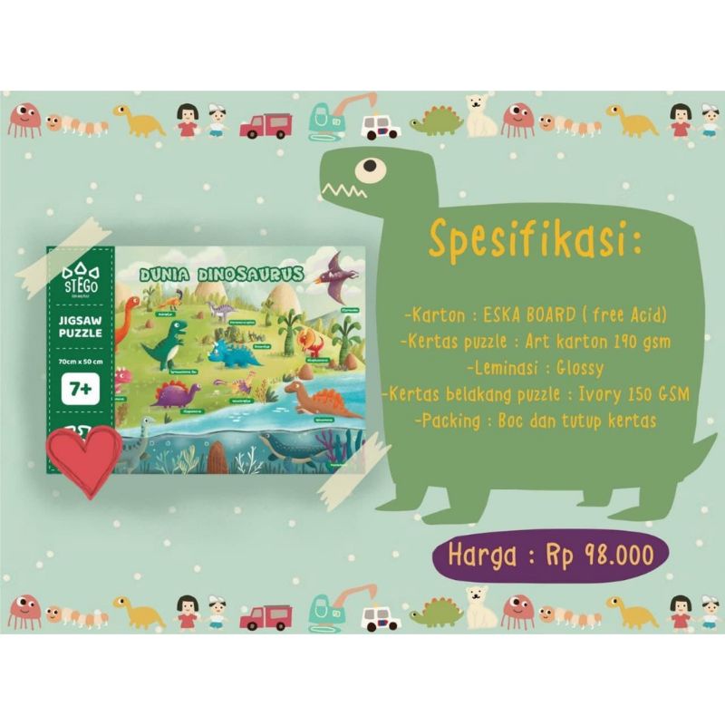 puzzle dinosaurus 240 keping