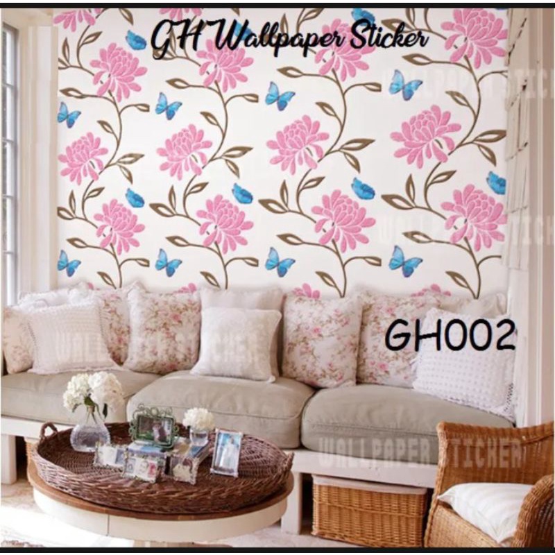 Wallpaper dinding Motif Bunga gh002