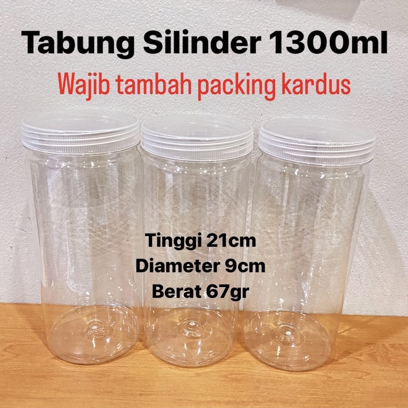 Toples Tabung Silinder 1300ml