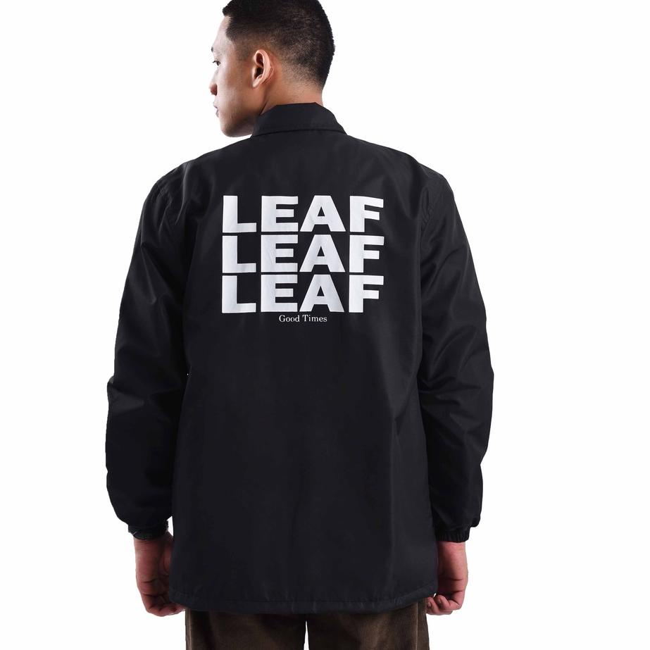 Terbaru LEAF Triple Black Coach Jacket